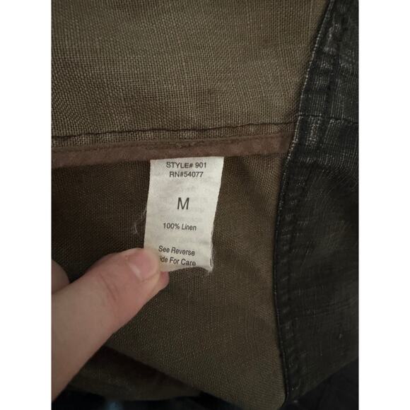 Cabi | Women's Coated Linen Moto Jacket Dark Brown | Size Medium - Picture 13 of 16